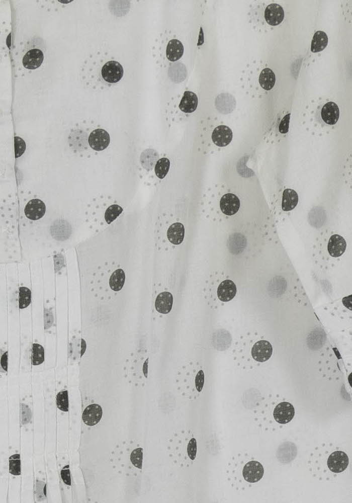 Robe Midi Blanche à Pois Noirs - Taille S/36 de la marque IKKS | PARAD112193 - Vendu par Paradigme - Image 3