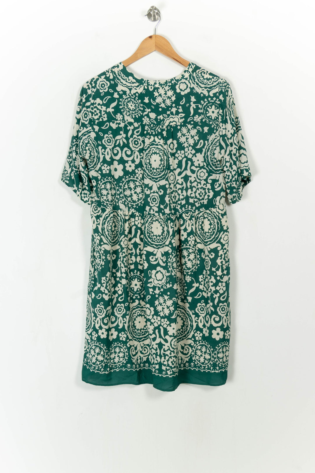 Robe Imprimée Verte et Blanche - Taille L/40 de la marque Gerard Darel | PARAD112195 - Vendu par Paradigme - Image 5