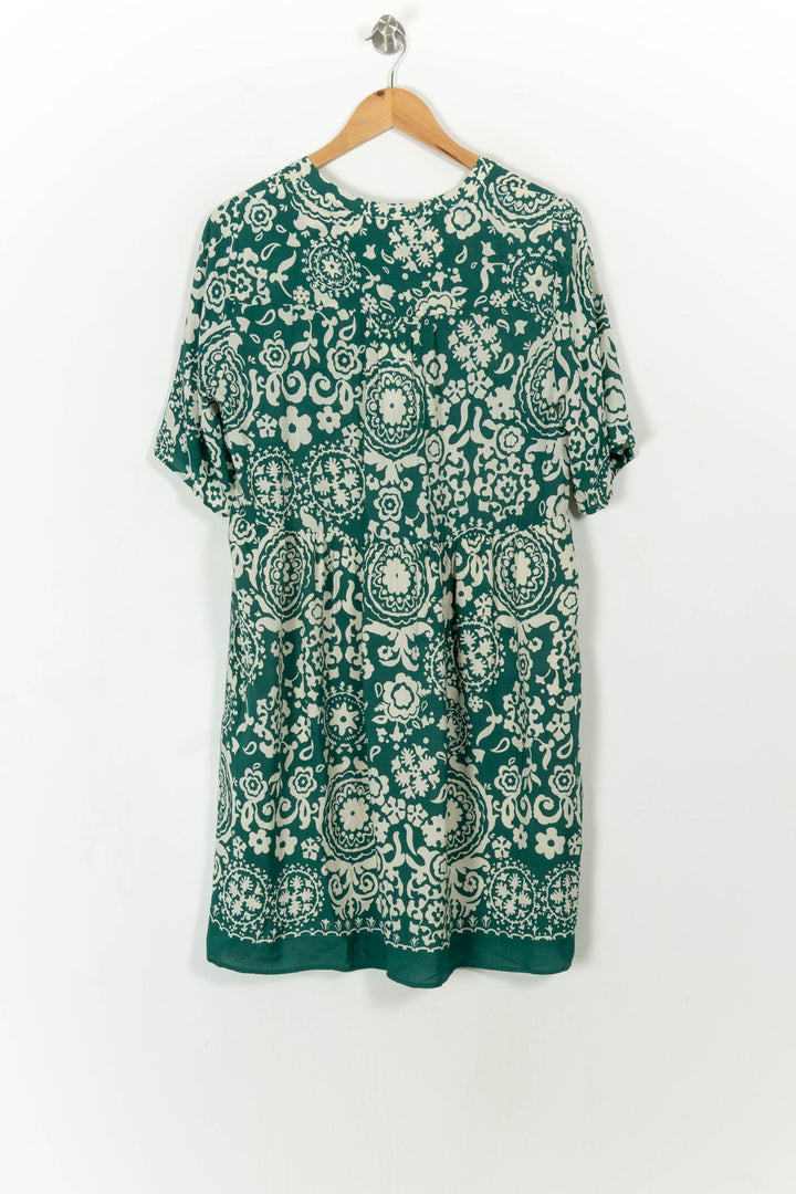 Robe Imprimée Verte et Blanche - Taille L/40 de la marque Gerard Darel | PARAD112195 - Vendu par Paradigme - Image 5