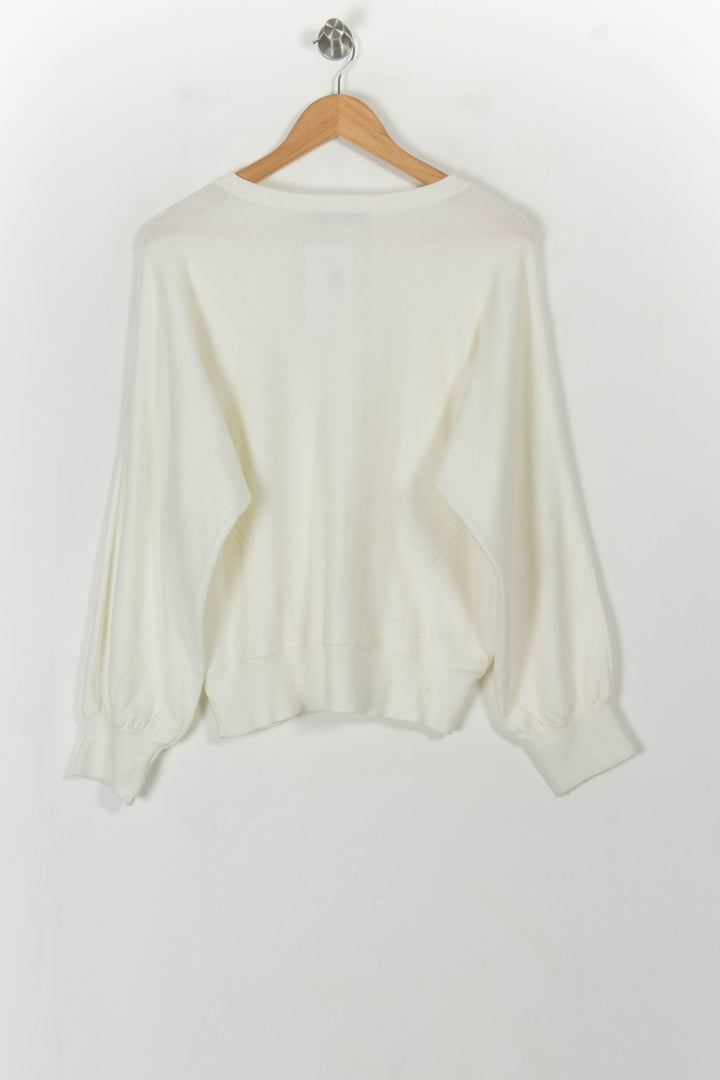 Sweat Blanc - Taille M/38 de la marque La Fée Maraboutée | PARAD112201 - Vendu par Paradigme - Image 5