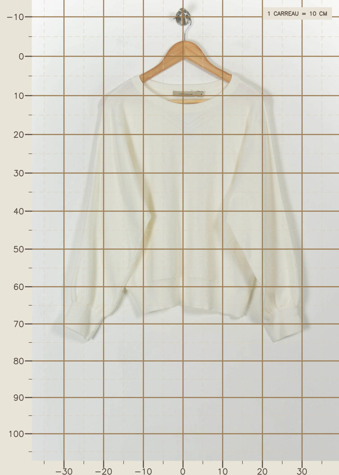 Sweat Blanc - Taille M/38 de la marque La Fée Maraboutée | PARAD112201 - Vendu par Paradigme - Image 4