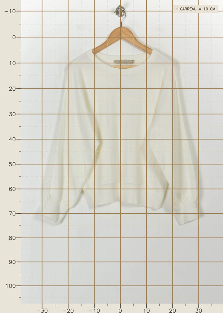 Sweat Blanc - Taille M/38 de la marque La Fée Maraboutée | PARAD112201 - Vendu par Paradigme - Image 4