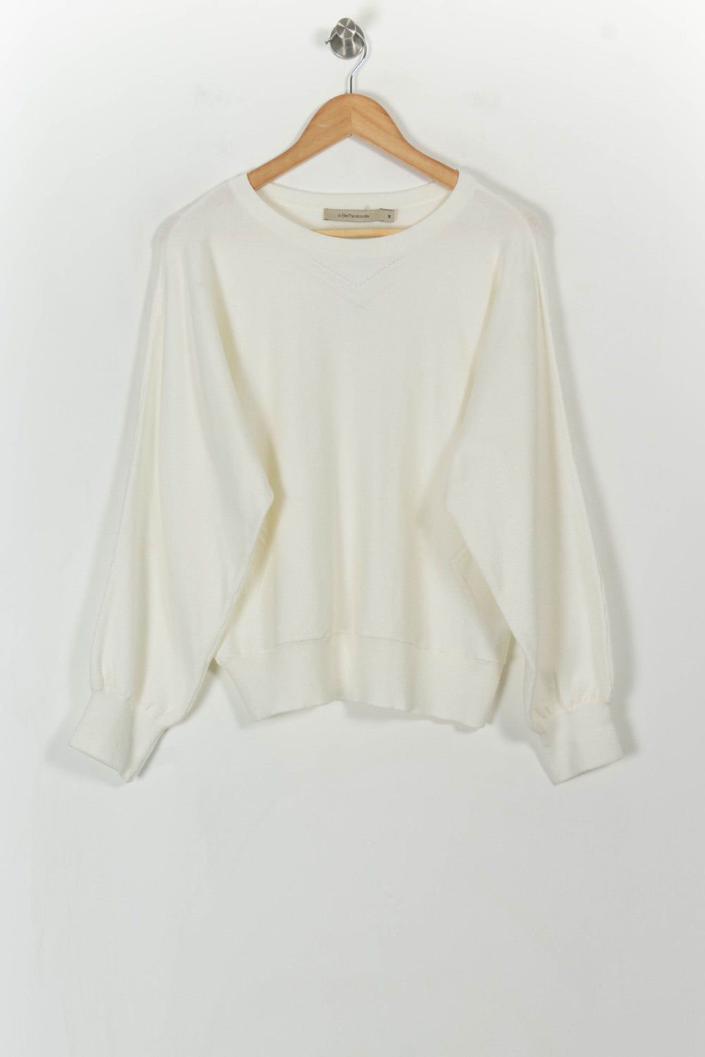 Sweat Blanc - Taille M/38 de la marque La Fée Maraboutée | PARAD112201 - Vendu par Paradigme - Image 2