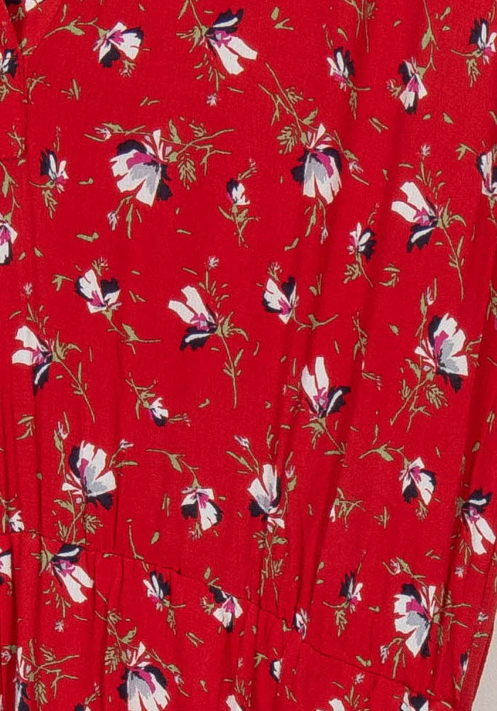 Robe longue rouge et blanche - Taille S/36 de la marque Caroll | PARAD112203 - Vendu par Paradigme - Image 3