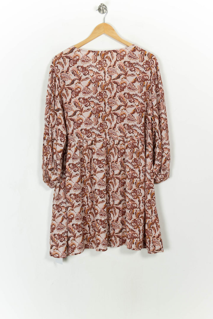 Robe Midi Rose et Marron - Taille L/40 de la marque La Petite Etoile | PARAD112205 - Vendu par Paradigme - Image 5