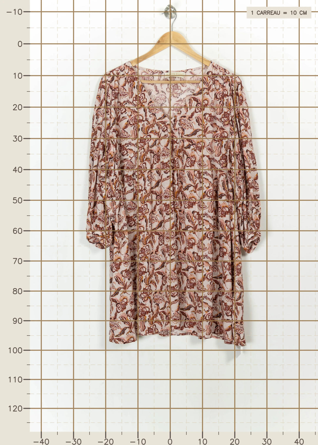 Robe Midi Rose et Marron - Taille L/40 de la marque La Petite Etoile | PARAD112205 - Vendu par Paradigme - Image 4