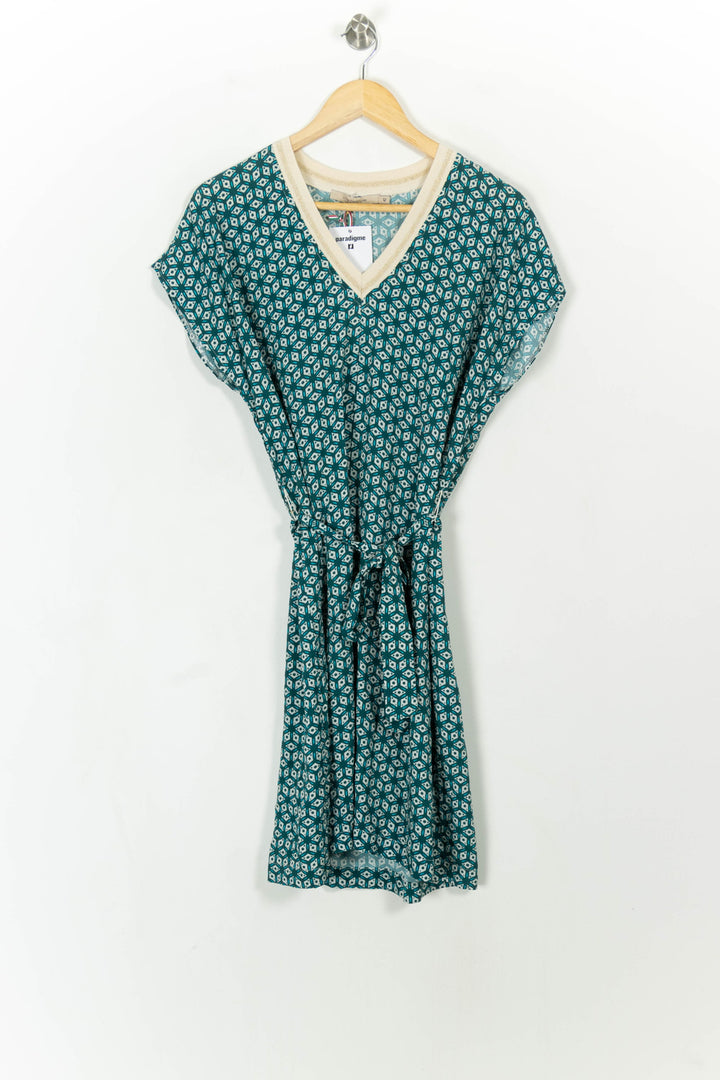 Robe Verte et Blanche - Taille XL/42 de la marque La Fée Maraboutée | PARAD112206 - Vendu par Paradigme - Image 2