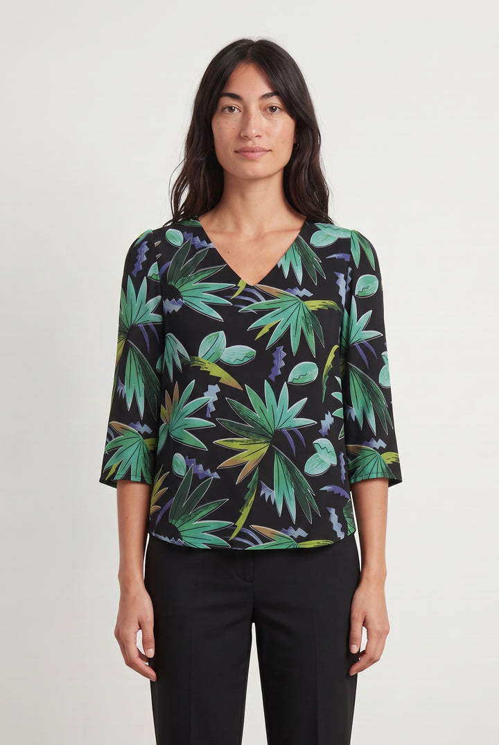 Blouse Noire et Verte - Taille S/36 de la marque Claudie Pierlot | PARAD112208 - Vendu par Paradigme - Image 1