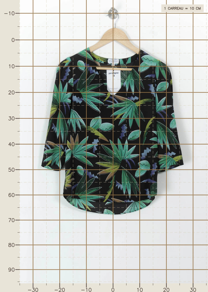 Blouse Noire et Verte - Taille S/36 de la marque Claudie Pierlot | PARAD112208 - Vendu par Paradigme - Image 4