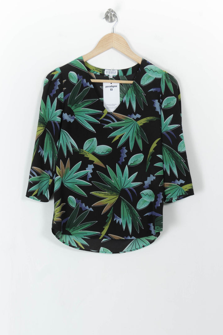 Blouse Noire et Verte - Taille S/36 de la marque Claudie Pierlot | PARAD112208 - Vendu par Paradigme - Image 2