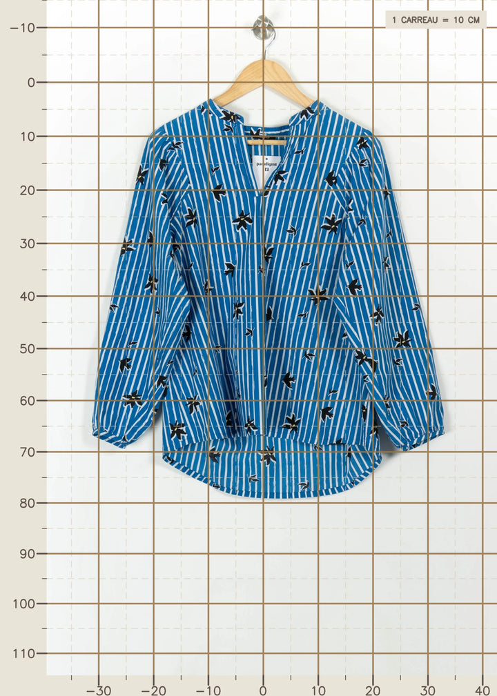 Blouse Bleue et Blanche - Taille XL/42 de la marque One Step | PARAD112209 - Vendu par Paradigme - Image 4