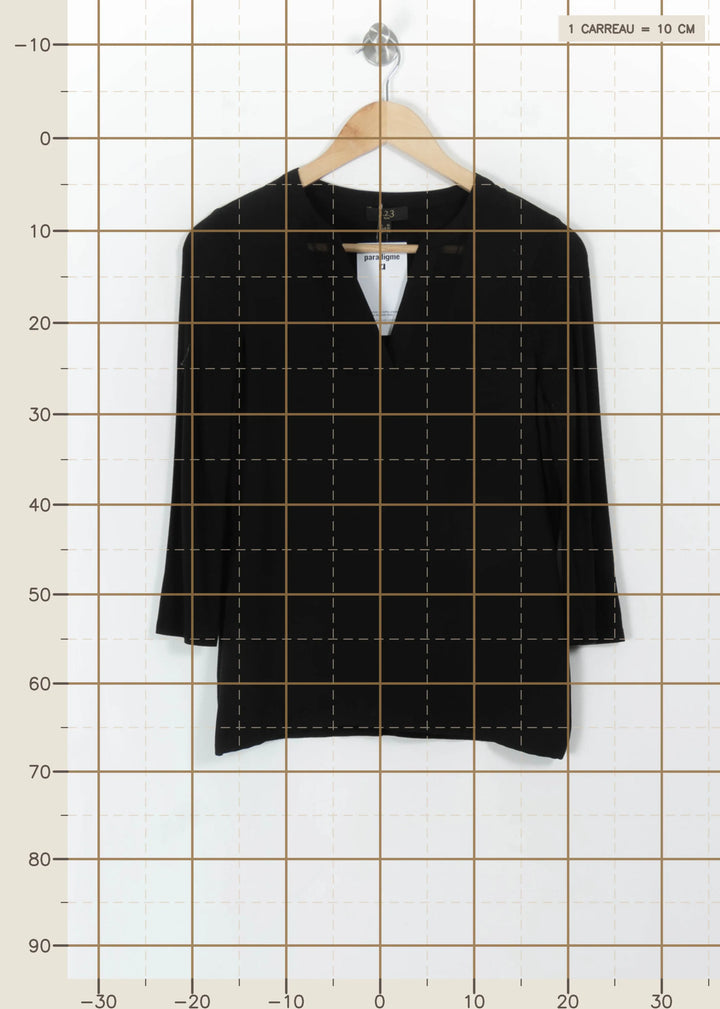 Blouse Noire - Taille S/36 de la marque Maison 123 | PARAD112212 - Vendu par Paradigme - Image 4