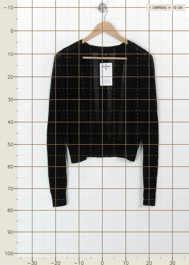 Cardigan Noir - Taille XS/34 de la marque IKKS | PARAD112222 - Vendu par Paradigme - Image 4
