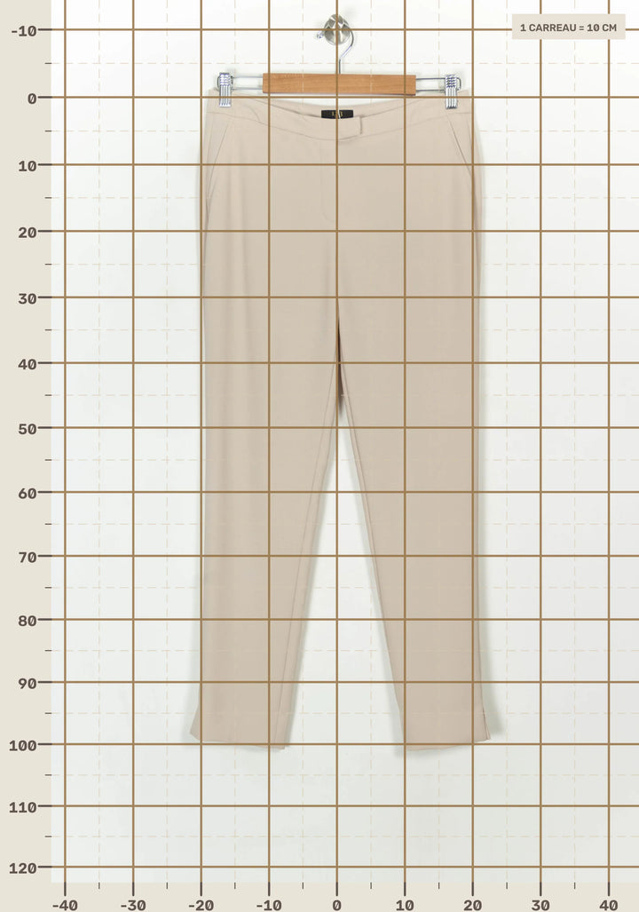 Pantalon Cigarette Beige - Taille M/38 de la marque Maison 123 | PARAD112225 - Vendu par Paradigme - Image 4