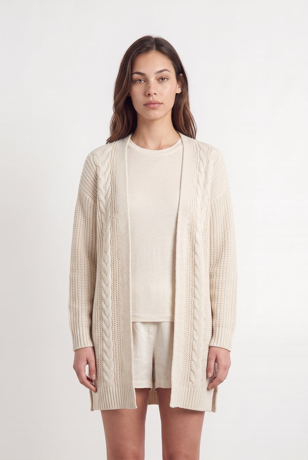Gilet Long Beige - Taille XS/34 de la marque La Fée Maraboutée | PARAD112231 - Vendu par Paradigme - Image 1