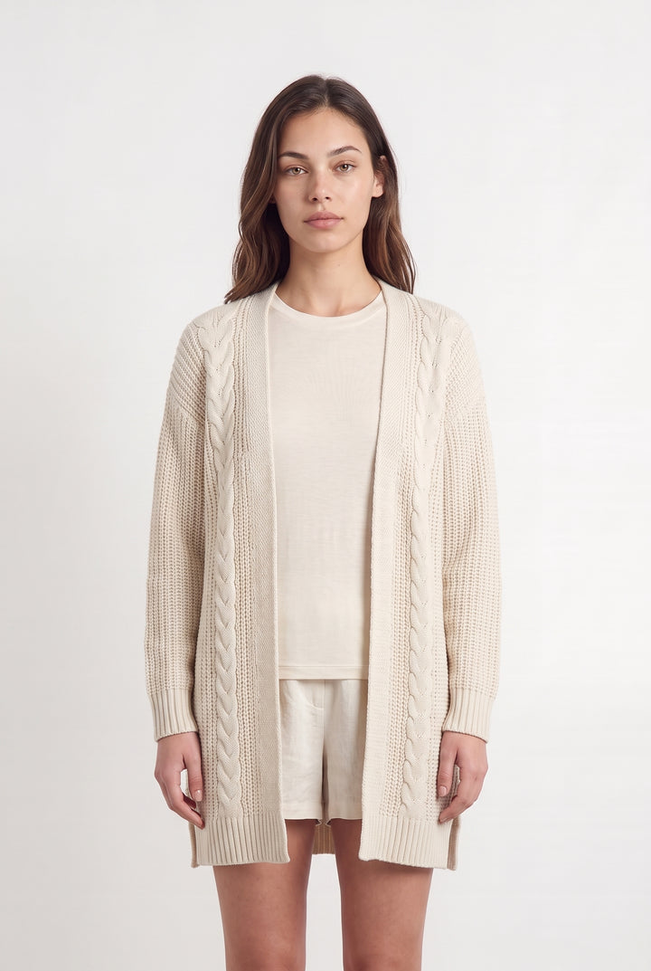 Gilet Long Beige - Taille XS/34 de la marque La Fée Maraboutée | PARAD112231 - Vendu par Paradigme - Image 1