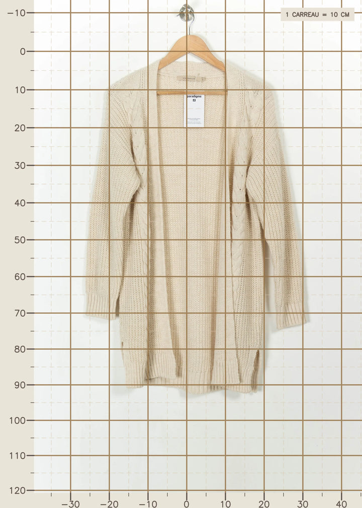 Gilet Long Beige - Taille XS/34 de la marque La Fée Maraboutée | PARAD112231 - Vendu par Paradigme - Image 4