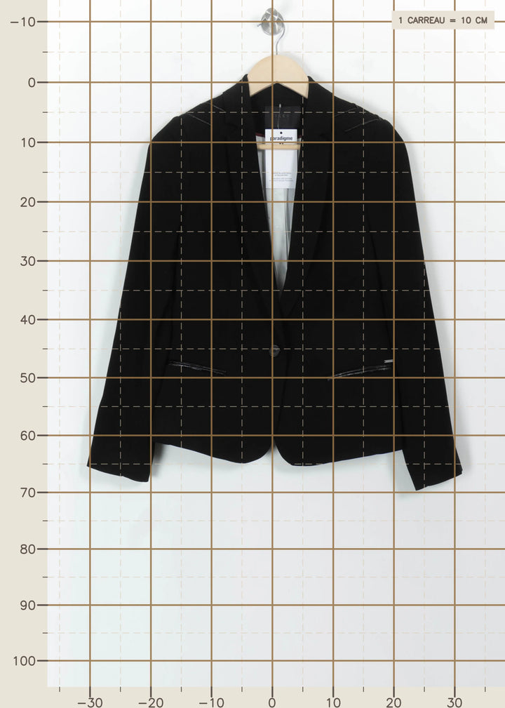 Blazer Noir - Taille S/36 de la marque IKKS | PARAD112233 - Vendu par Paradigme - Image 4