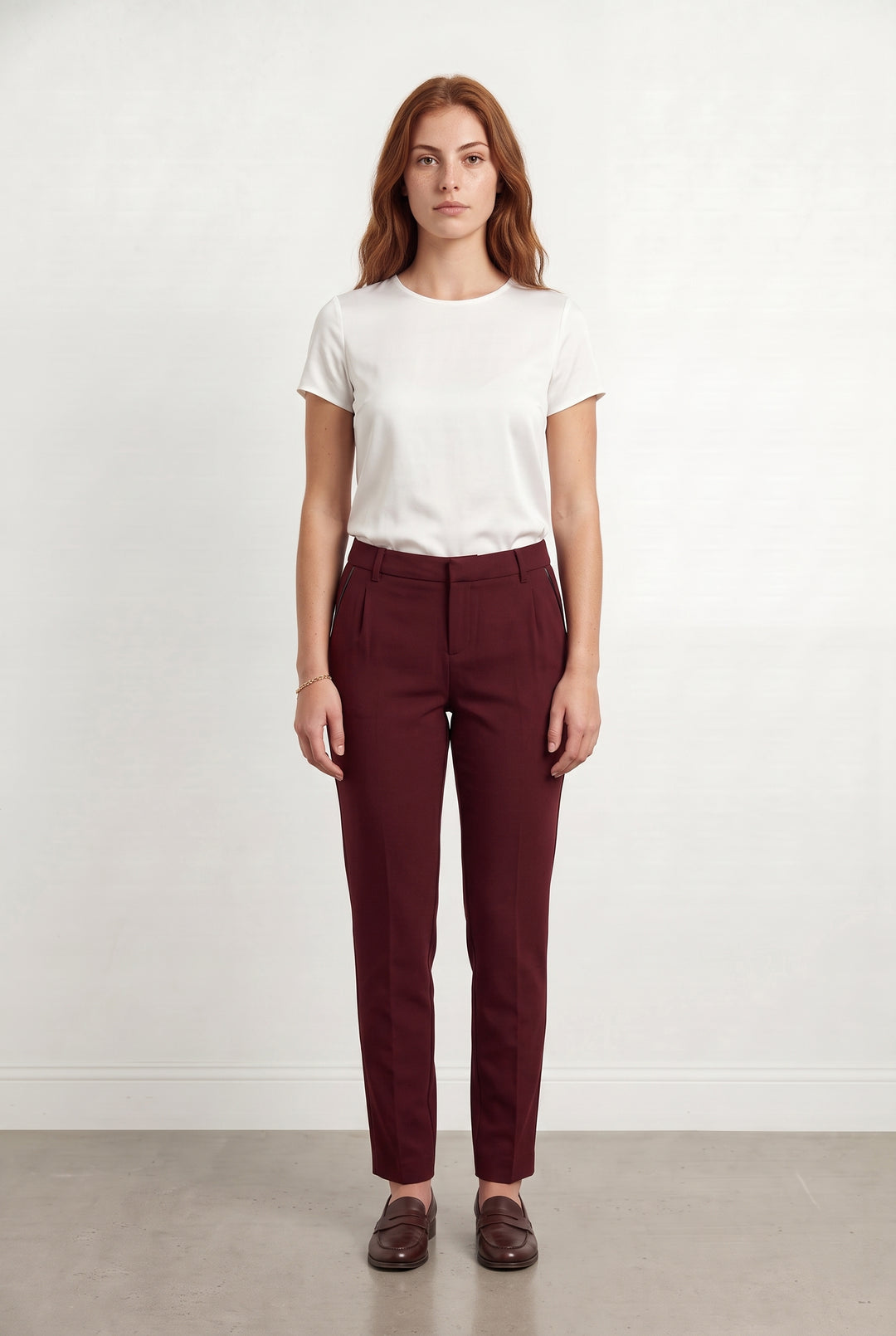 Pantalon Bordeaux - Taille M/38 de la marque IKKS | PARAD112238 - Vendu par Paradigme - Image 1
