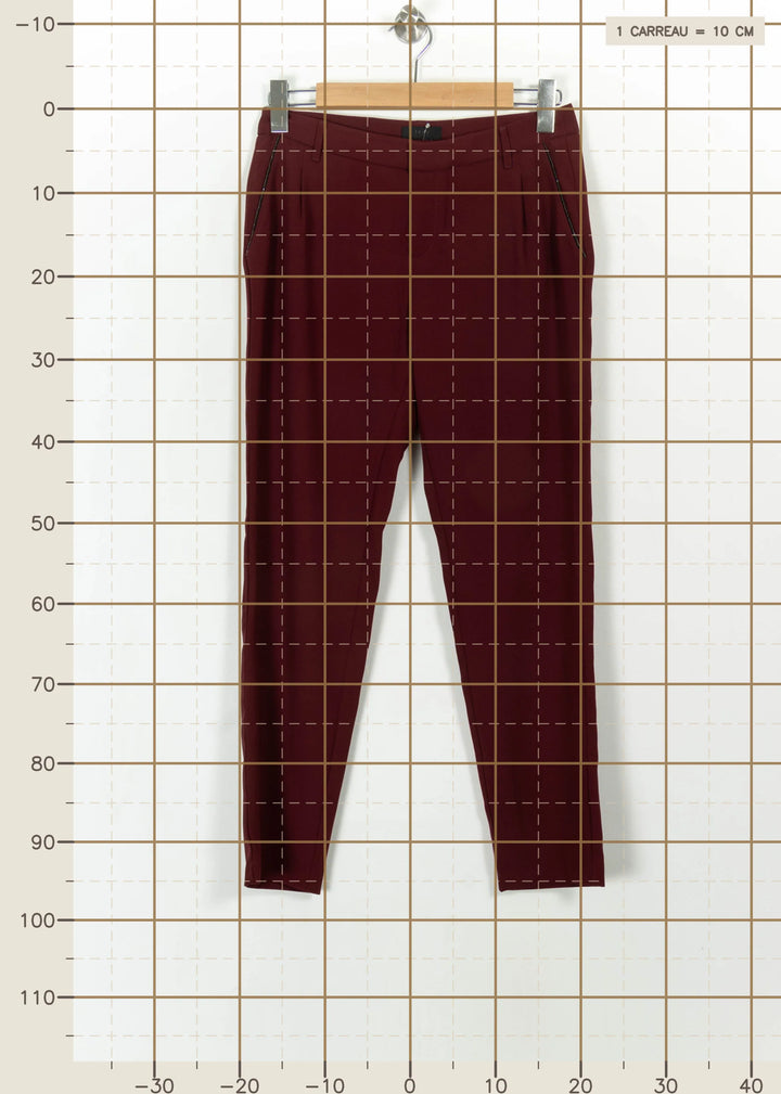 Pantalon Bordeaux - Taille M/38 de la marque IKKS | PARAD112238 - Vendu par Paradigme - Image 4