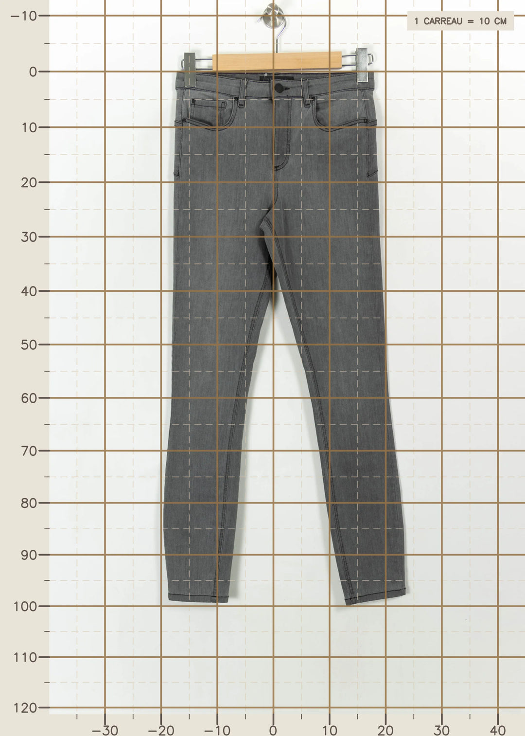 Jean Gris - Taille M/38 de la marque IKKS | PARAD112239 - Vendu par Paradigme - Image 4