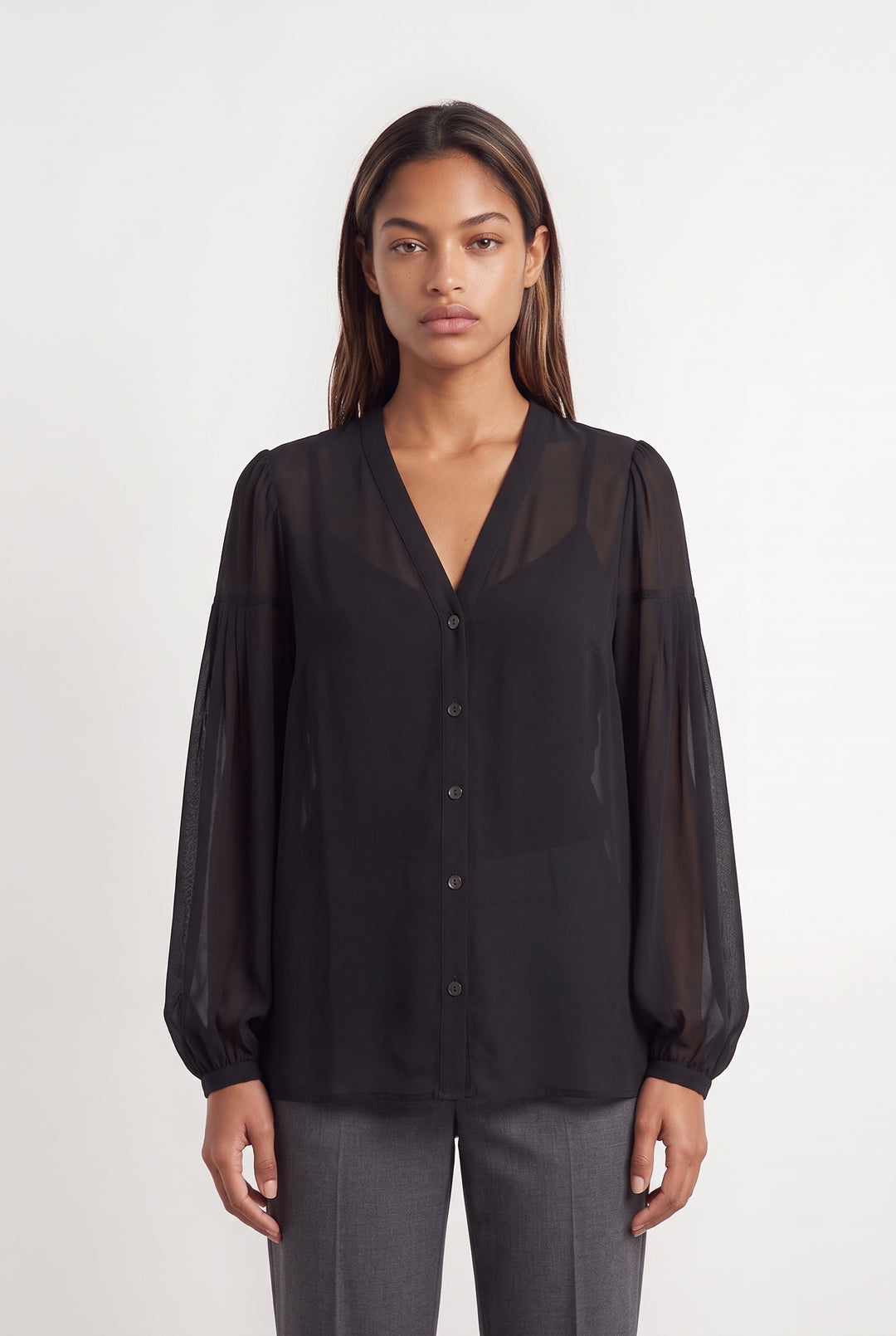 Chemisier Noire - Taille XS/34