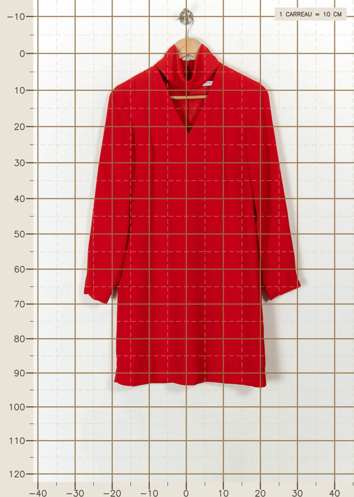 Robe Courte Rouge - Taille S/36 de la marque ZAPA | PARAD112444 - Vendu par Paradigme - Image 4