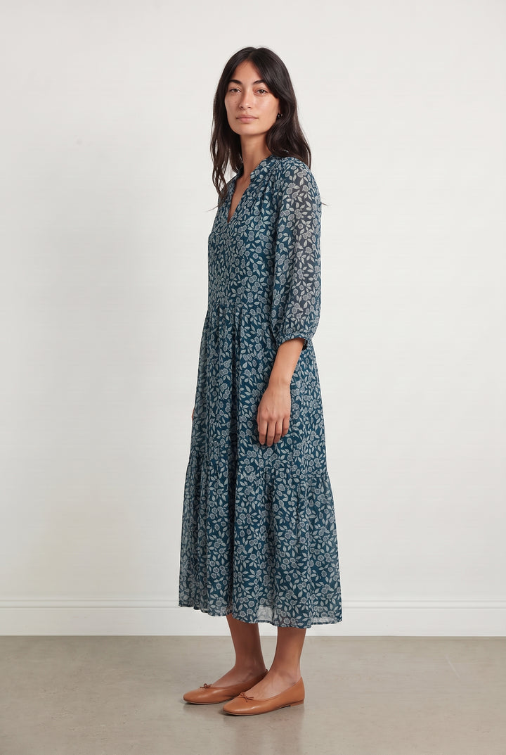 Robe Longue Bleue et Blanche - Taille S/36 de la marque ba&sh | PARAD112445 - Vendu par Paradigme - Image 1