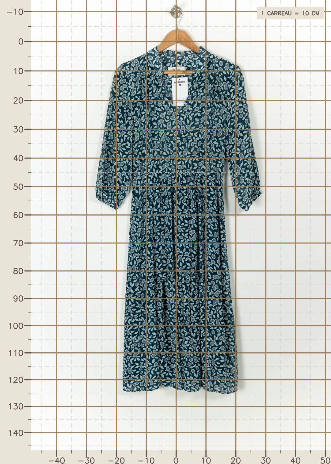 Robe Longue Bleue et Blanche - Taille S/36 de la marque ba&sh | PARAD112445 - Vendu par Paradigme - Image 4