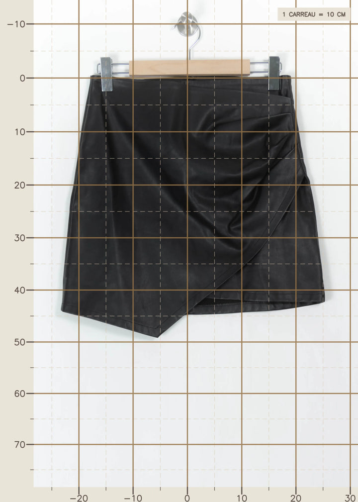Jupe Portefeuille Noire - Taille M/38 de la marque ZAPA | PARAD112452 - Vendu par Paradigme - Image 4