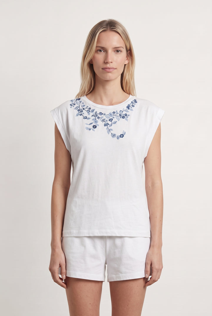 Tee-shirt Blanc et Bleu - Taille S/36 de la marque ZAPA | PARAD112455 - Vendu par Paradigme - Image 1