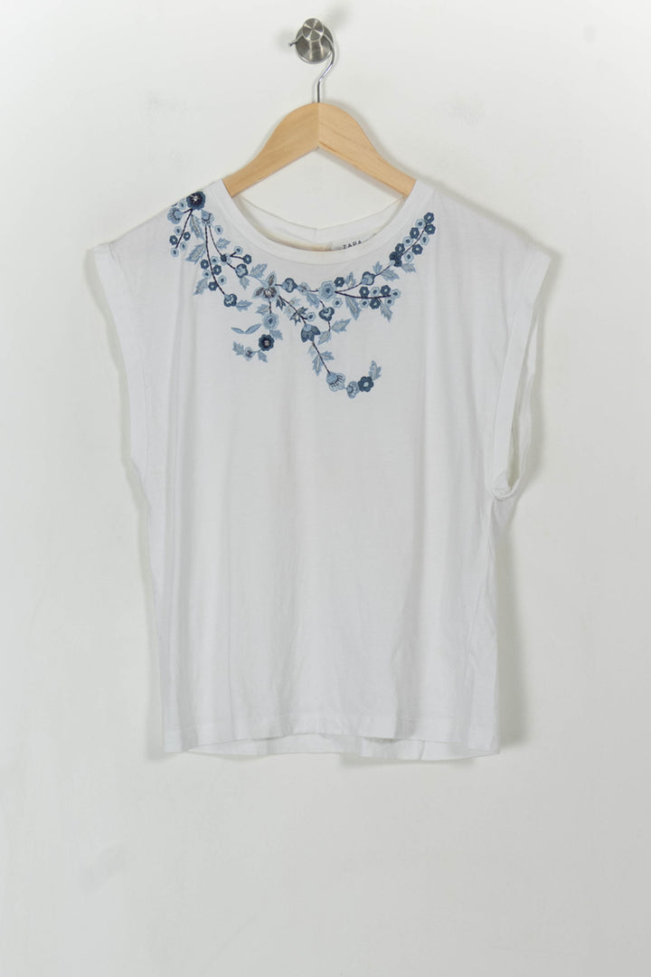 Tee-shirt Blanc et Bleu - Taille S/36 de la marque ZAPA | PARAD112455 - Vendu par Paradigme - Image 2