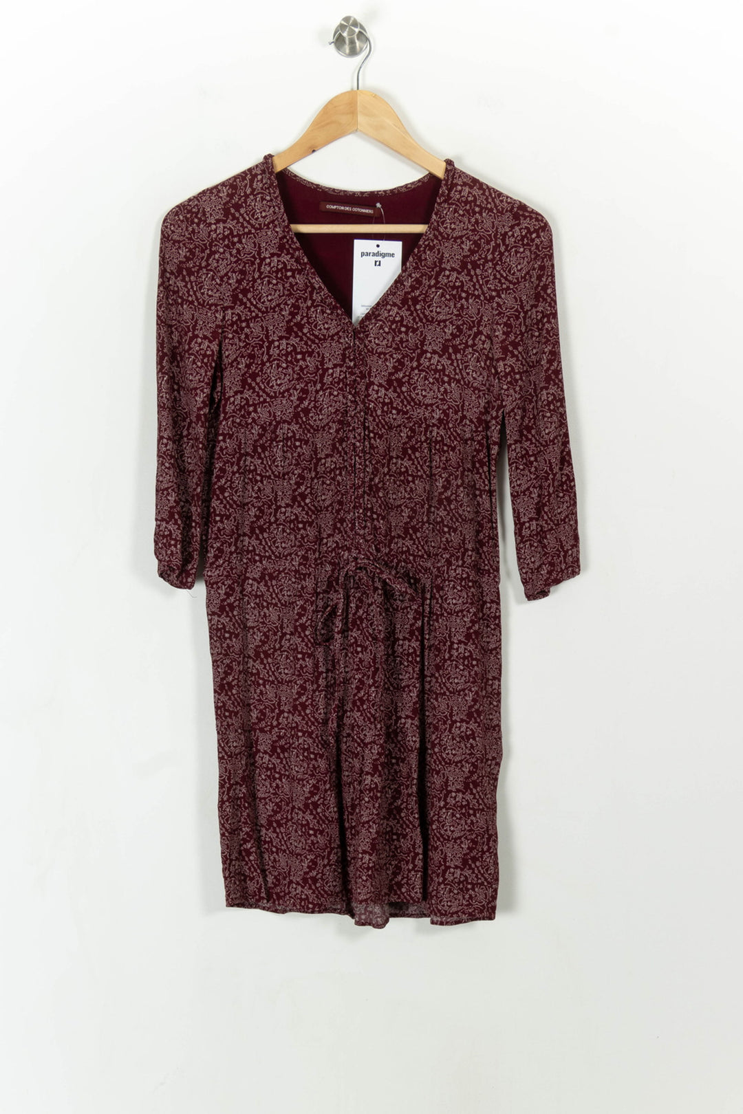 Robe Imprimée Bordeaux - Taille XS/34 de la marque Comptoir des Cotonniers | PARAD112460 - Vendu par Paradigme - Image 2