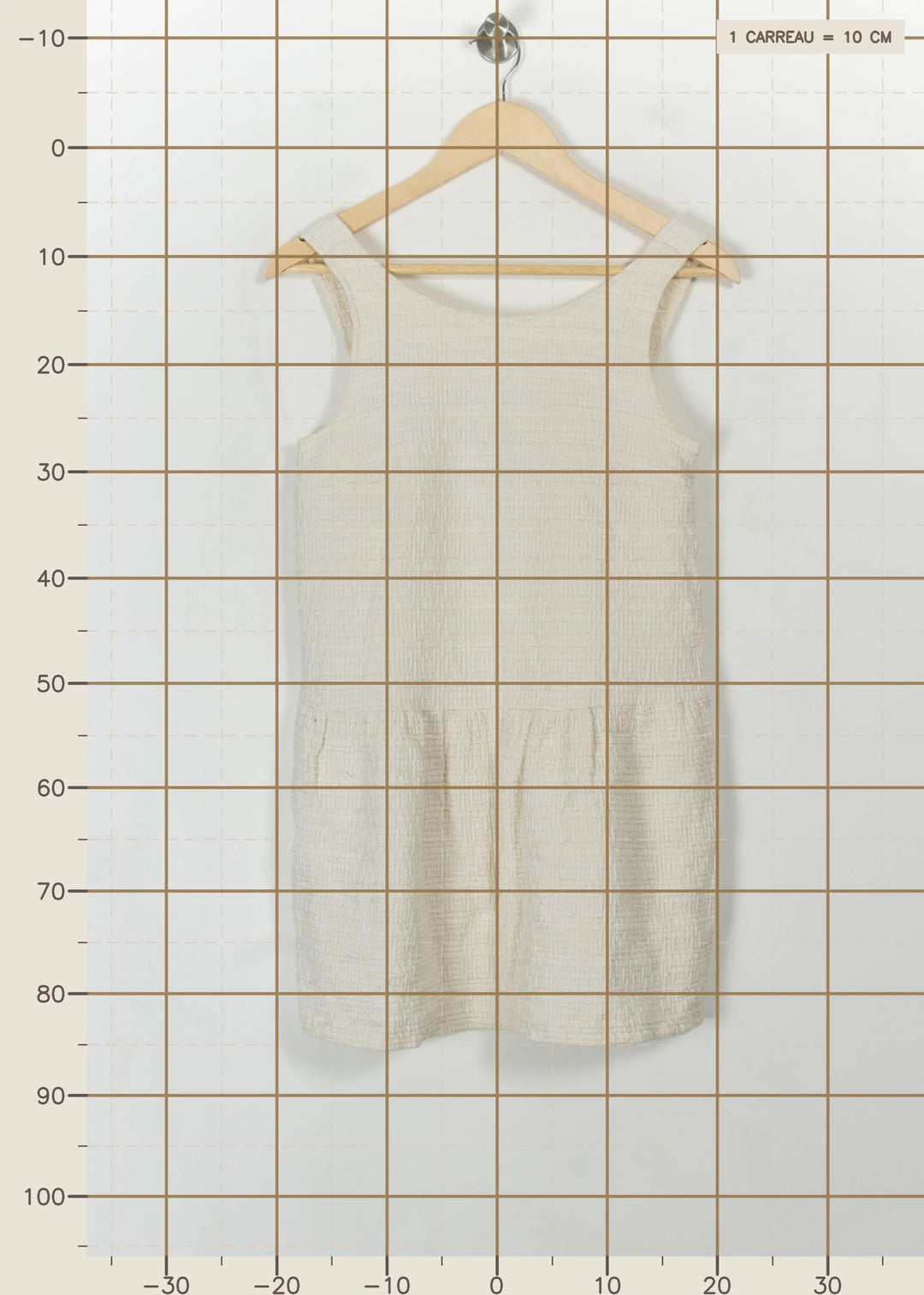 Robe Sans Manches Beige - Taille S/36 de la marque Sézane | PARAD112464 - Vendu par Paradigme - Image 4