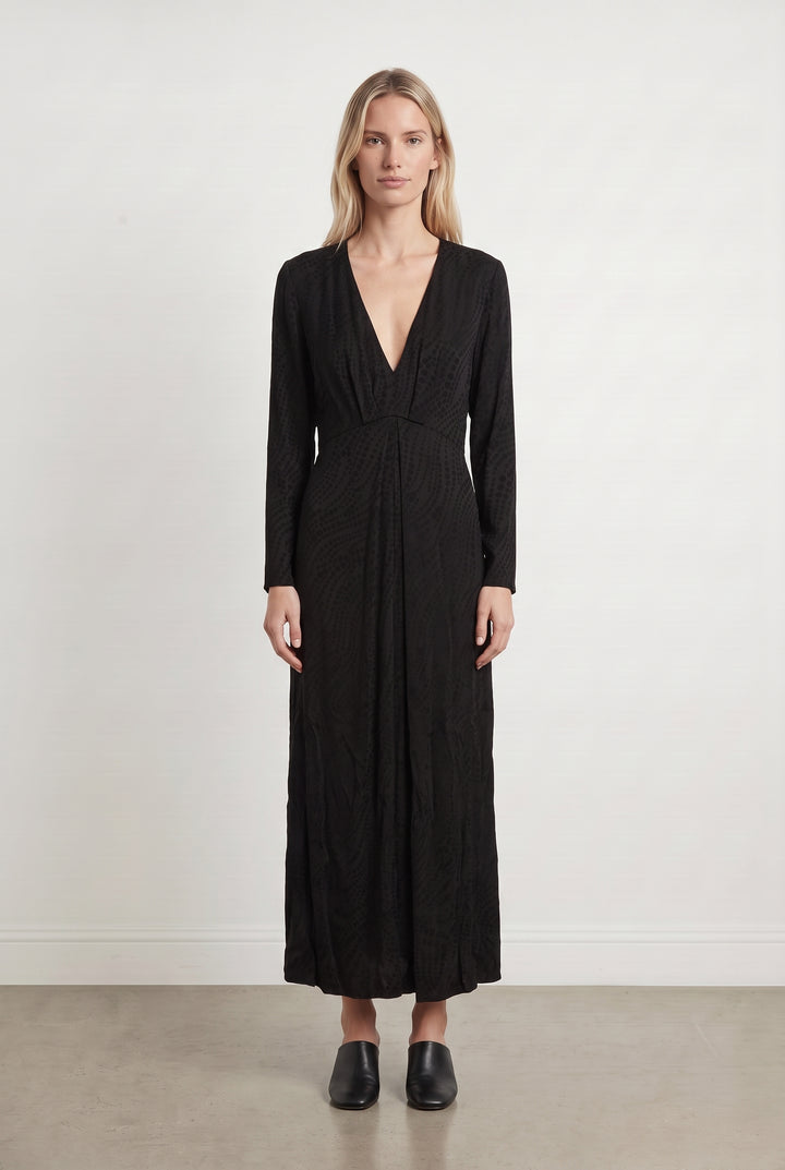 Robe Longue Noire - Taille S/36 de la marque The Kooples | PARAD112471 - Vendu par Paradigme - Image 1