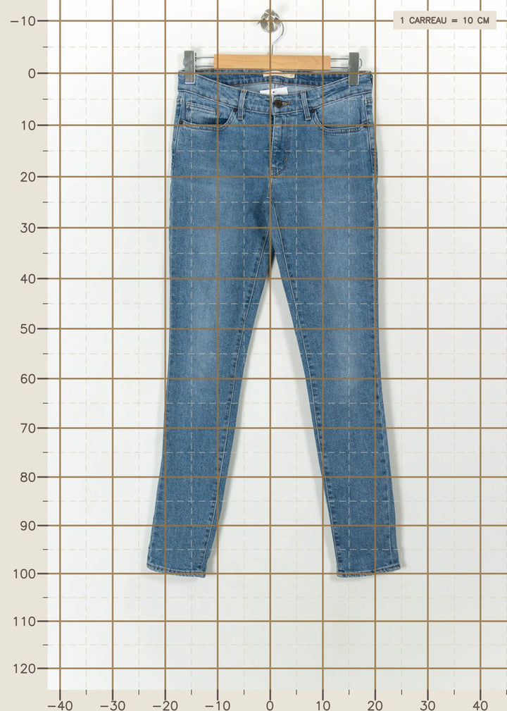 Jean Skinny Bleu - Taille S/36 de la marque Levi's | PARAD112475 - Vendu par Paradigme - Image 4