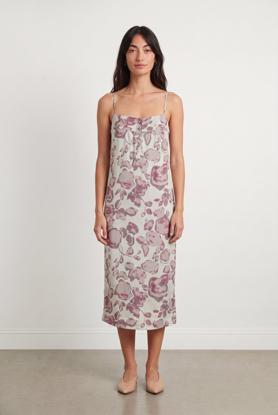 Robe Midi Blanche et Rose - Taille S/36 de la marque Sud express | PARAD112478 - Vendu par Paradigme - Image 1