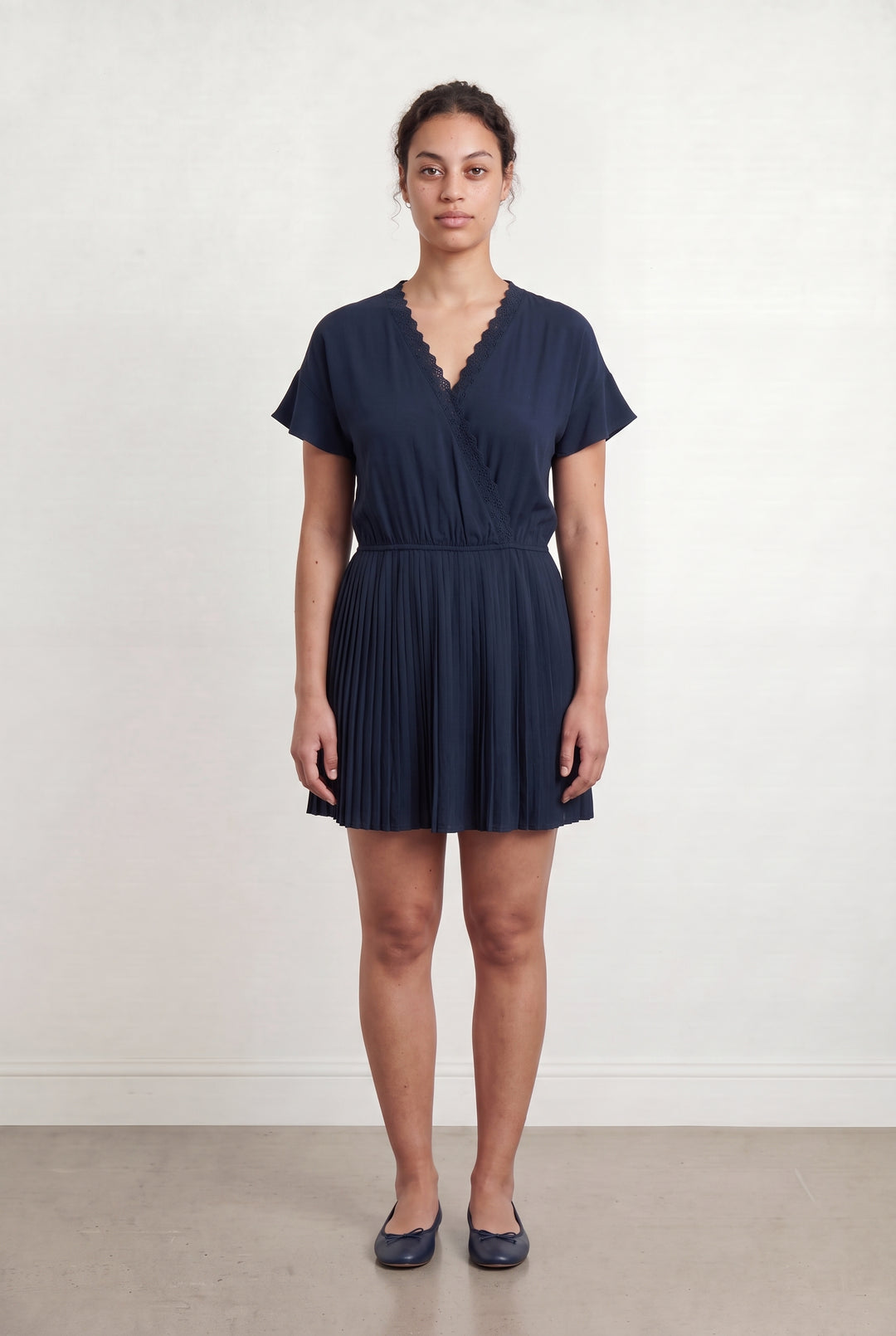 Robe Plissée Bleue - Taille L/40 de la marque I.Code | PARAD112483 - Vendu par Paradigme - Image 1
