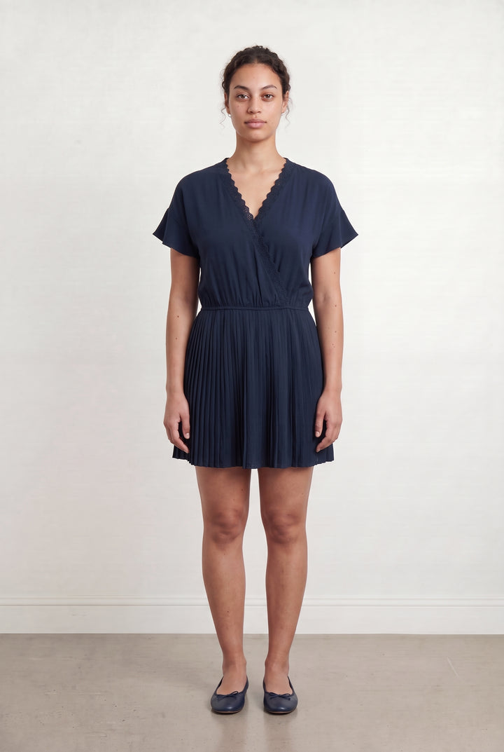 Robe Plissée Bleue - Taille L/40 de la marque I.Code | PARAD112483 - Vendu par Paradigme - Image 1
