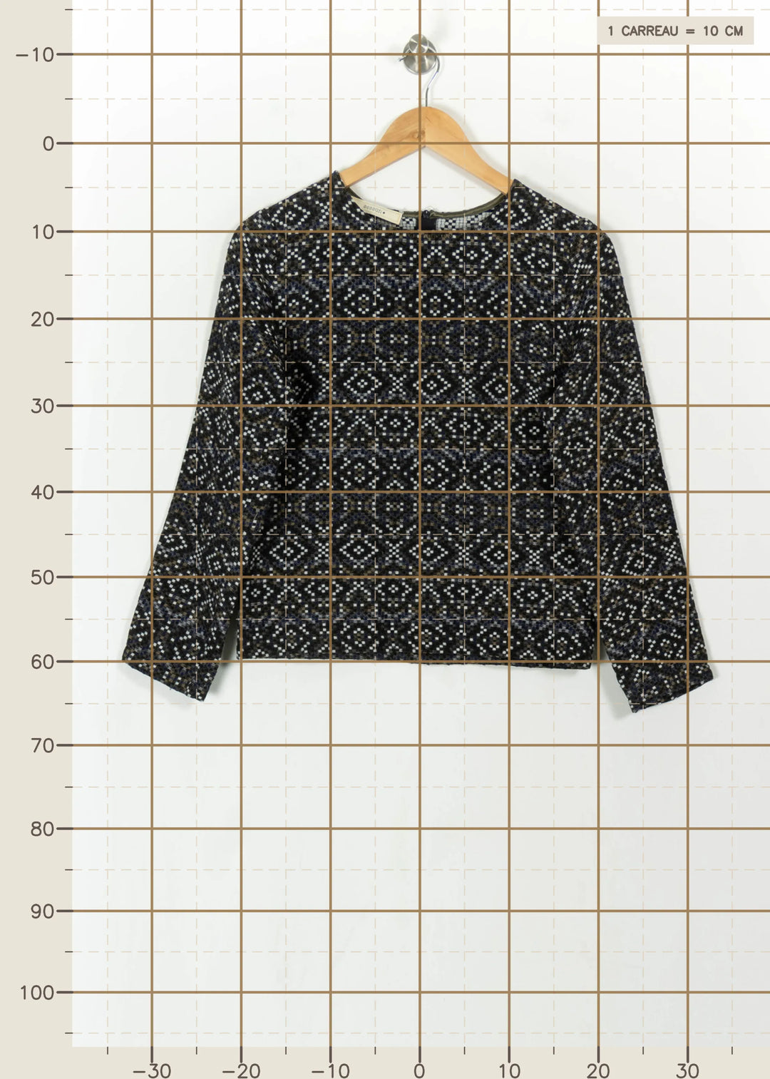 Blouse Noire et Blanche - Taille S/36 de la marque Sessùn | PARAD112484 - Vendu par Paradigme - Image 4