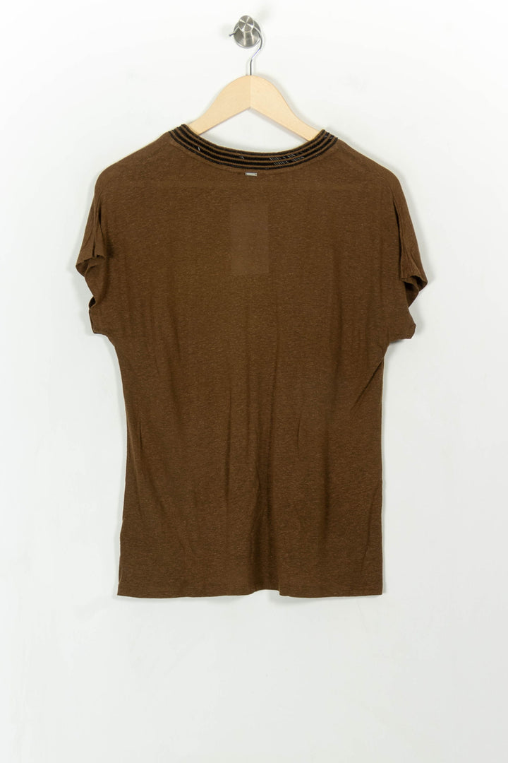 Tee-shirt Marron - Taille M/38 de la marque IKKS | PARAD112487 - Vendu par Paradigme - Image 5