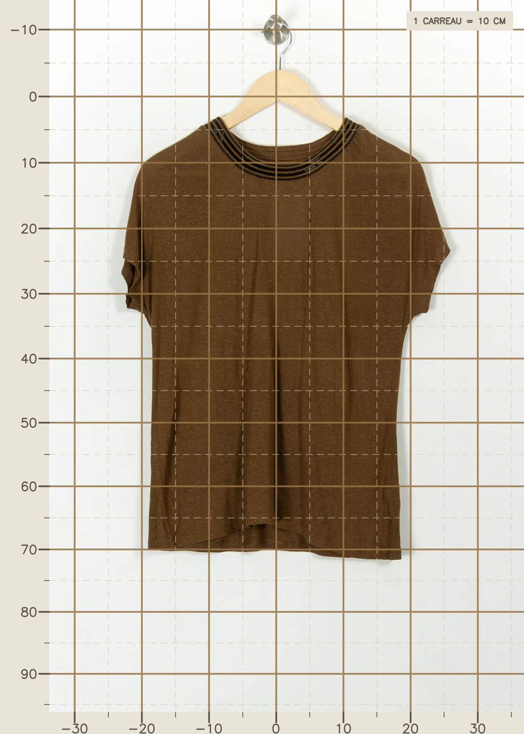 Tee-shirt Marron - Taille M/38 de la marque IKKS | PARAD112487 - Vendu par Paradigme - Image 4