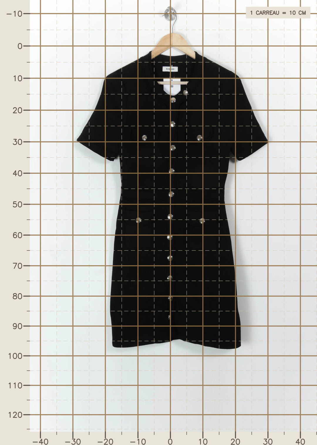 Robe Courte Noire - Taille L/40 de la marque Sandro | PARAD112489 - Vendu par Paradigme - Image 4