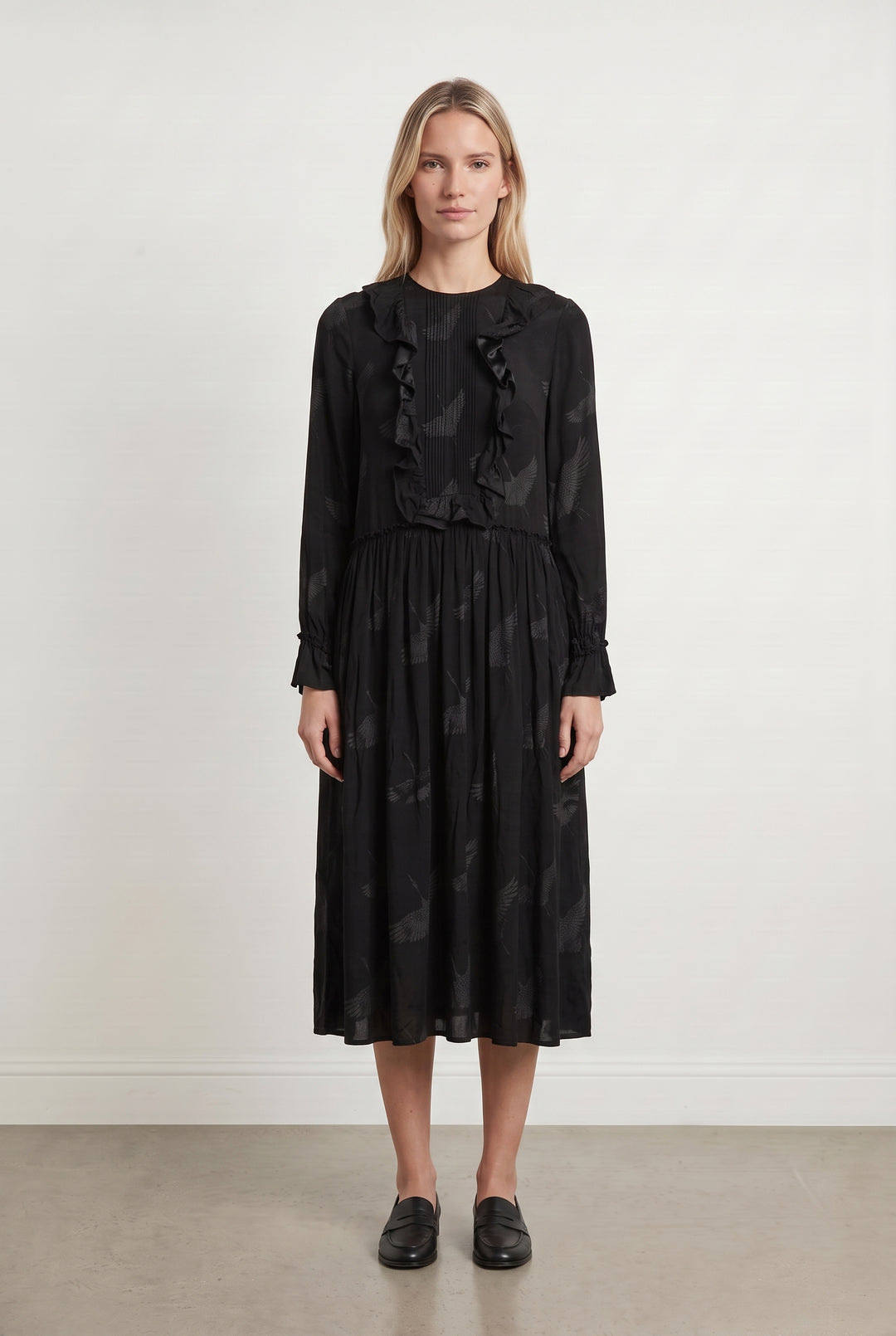 Robe Midi Noire - Taille S/36 de la marque Sandro | PARAD112497 - Vendu par Paradigme - Image 1