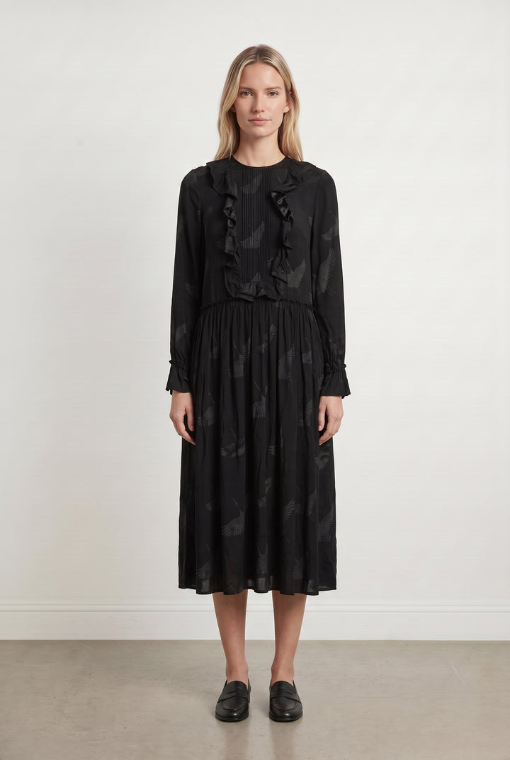Robe Midi Noire - Taille S/36 de la marque Sandro | PARAD112497 - Vendu par Paradigme - Image 1