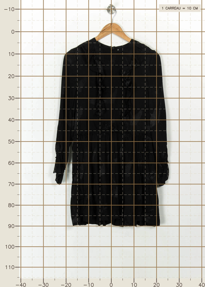 Robe Midi Noire - Taille S/36 de la marque Sandro | PARAD112497 - Vendu par Paradigme - Image 4