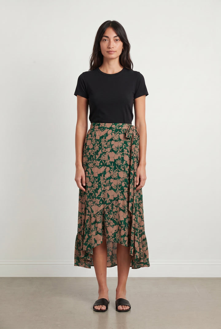 Jupe Longue Verte et Beige - Taille S/36 de la marque Grace & Mila | PARAD112499 - Vendu par Paradigme - Image 1
