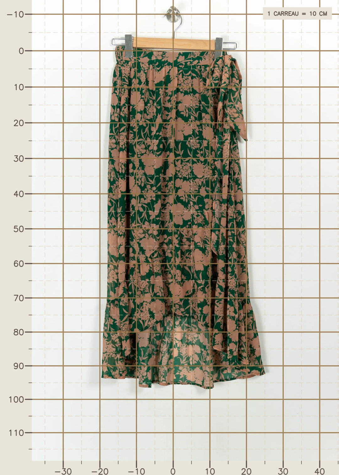 Jupe Longue Verte et Beige - Taille S/36 de la marque Grace & Mila | PARAD112499 - Vendu par Paradigme - Image 4