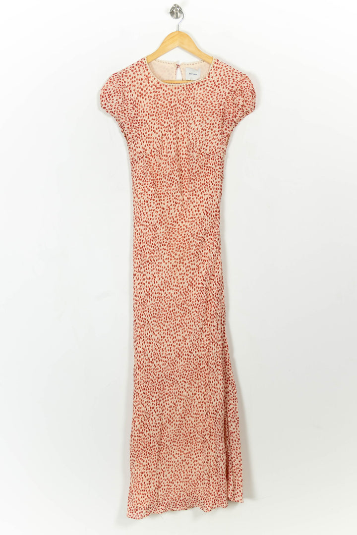 Robe Longue Écrue et Rouge - Taille XS/34 de la marque Reformation | PARAD112502 - Vendu par Paradigme - Image 2