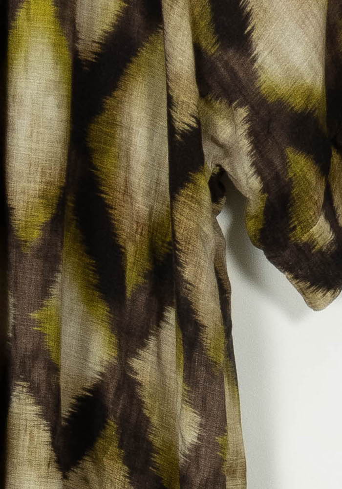 Blouse Verte et Marron - Taille S/36 de la marque La Fée Maraboutée | PARAD112503 - Vendu par Paradigme - Image 3